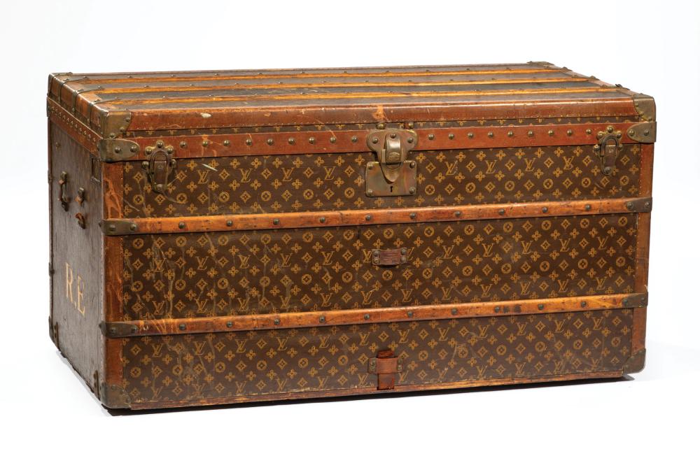 Appraisal: Louis Vuitton Steamer Trunk early th c serial no fitted