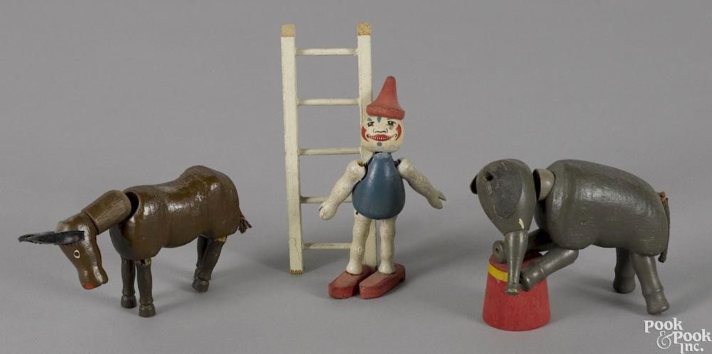 Appraisal: Schoenhut complete painted wood dollar circus set to include a