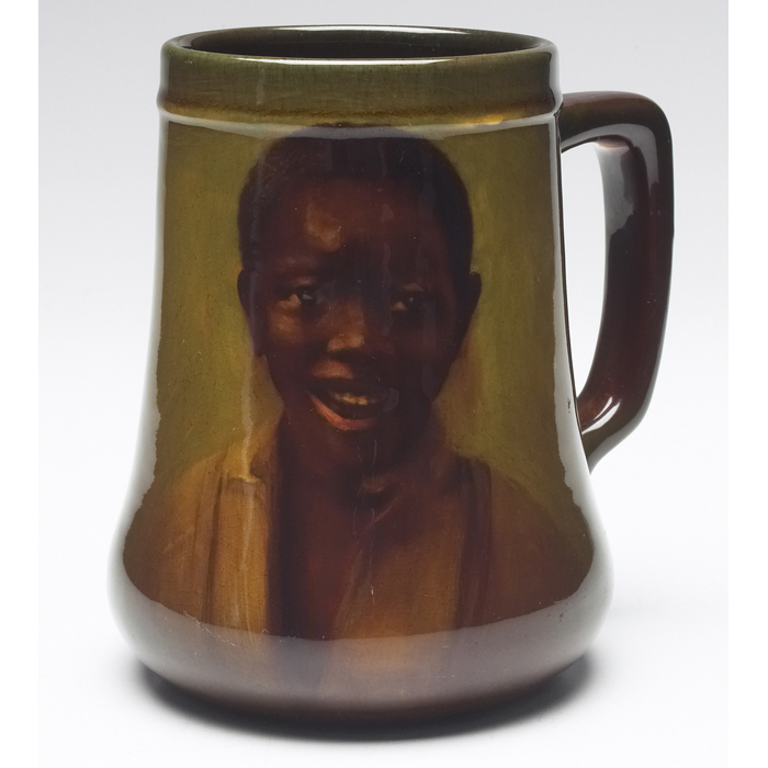 Appraisal: Unusual Rookwood handled vessel Standard glaze with a portrait of