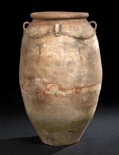 Appraisal: Monumental Provincial Terra Cotta Storage Jar fourth quarter th century