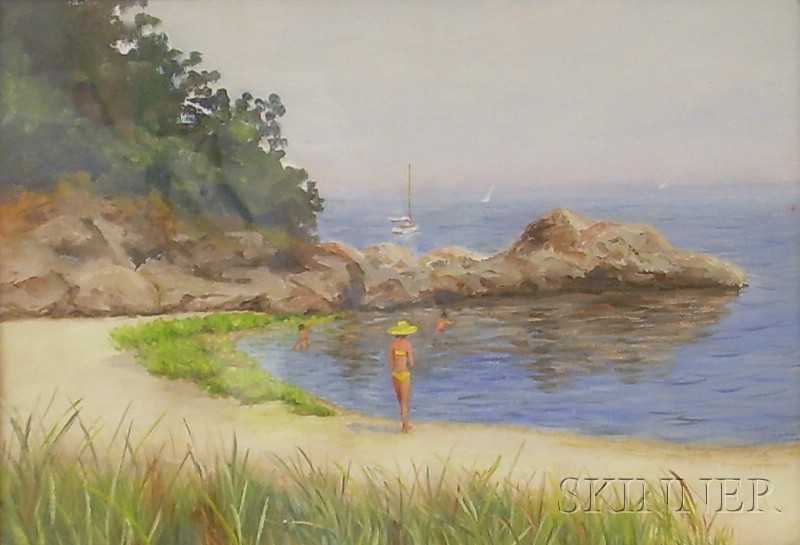 Appraisal: Nelda Rouillard American th st Century On the Beach A