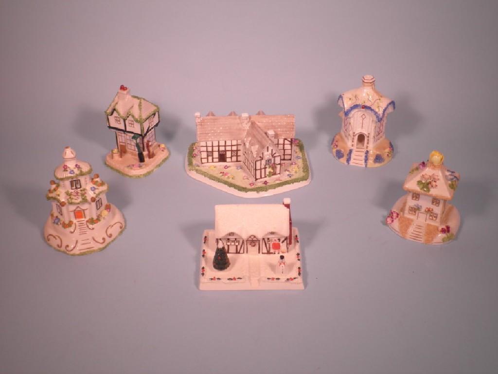 Appraisal: Twelve Coalport porcelain cottages to include Toll House Christmas Cottage