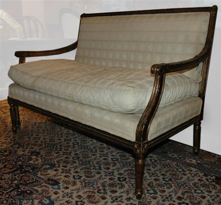 Appraisal: Louis XVI Style Painted Wood Settee Estimate nbsp nbsp nbsp