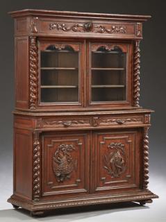 Appraisal: French Henri II Style Carved Oak Buffett a Deux Co