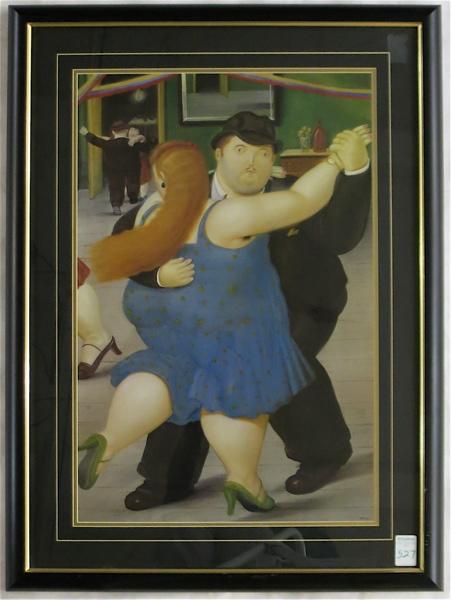 Appraisal: AFTER FERNANDO BOTERO OFF-SET LITHOGRAPH Colombia born Figures dancing Image