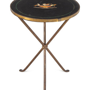 Appraisal: An Italian Pietra Dura-Top Side Table Early th Century Height