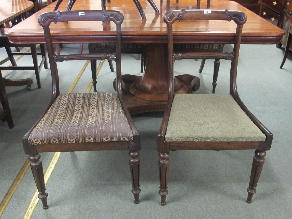 Appraisal: Set of four Victorian rosewood dining chairs