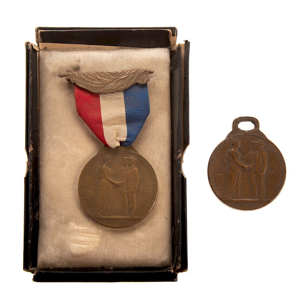 Appraisal: Michigan State Spanish-American Veterans medals Victor David Brenner - Michigan