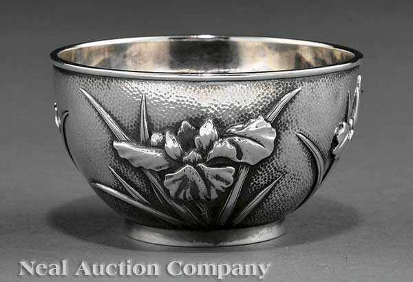 Appraisal: A Japanese Silver Bowl Meiji Period c relief decorated with