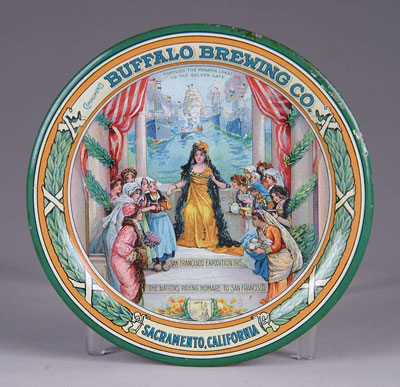 Appraisal: BUFFALO BREWING CO TIP TRAY San Francisco Expo illustration from