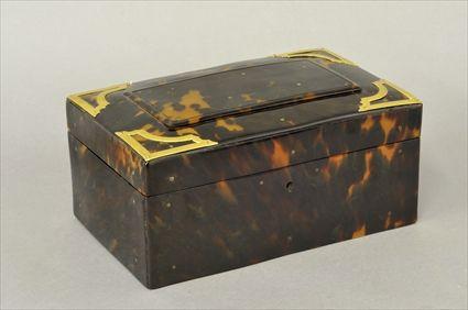 Appraisal: TORTOISESHELL TEA CADDY x x in