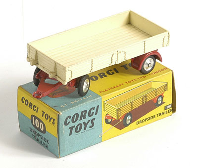 Appraisal: Corgi No Dropside Trailer - cream red spun hubs -