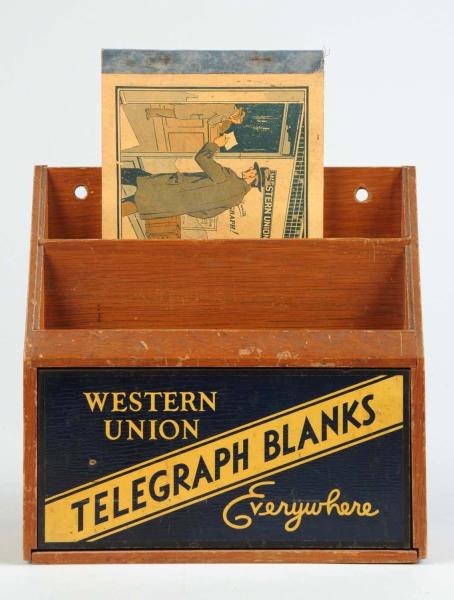 Appraisal: Western Union Telegraph Blanks Rack This rack has a decal