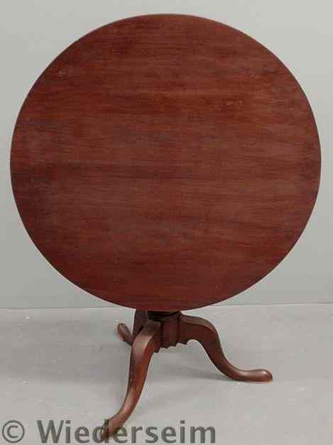 Appraisal: Southern mahogany tea table early th c with a circular