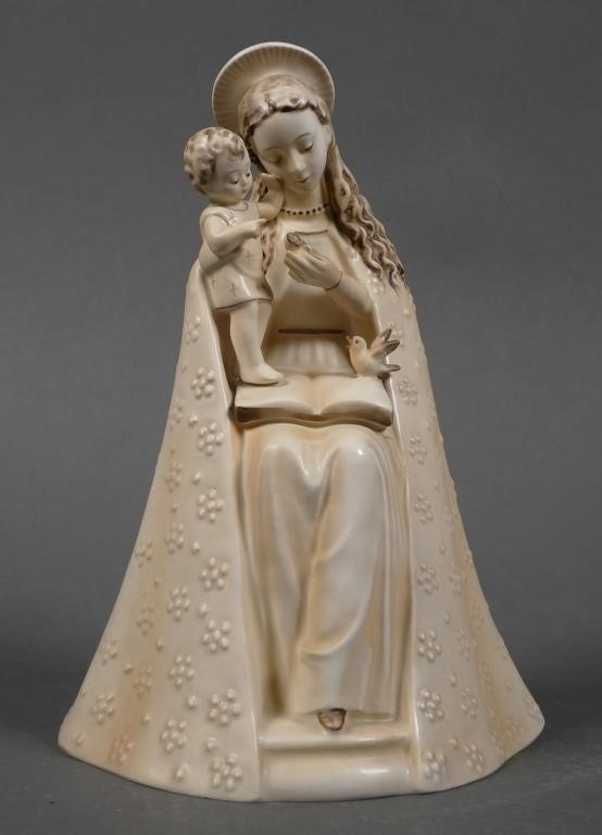 Appraisal: Large Hummel Flower Madonna This piece has an ivory cloak