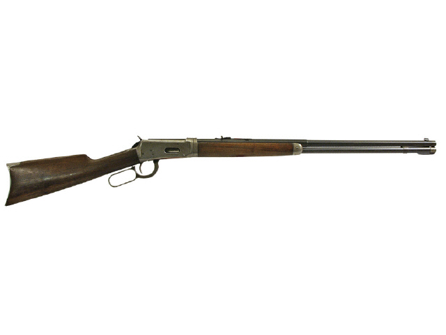 Appraisal: Winchester Model wcf Manufactured with half round half octagon barrel