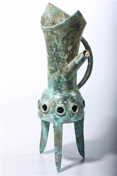 Appraisal: Chinese archaistic bronze tripod vessel x x approx