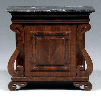 Appraisal: Fine Philadelphia classical cabinet original Egyptian marble top ogee molded