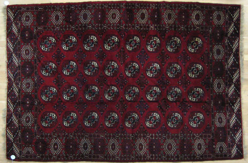 Appraisal: Two Turkoman carpets ' x ' and ' x '