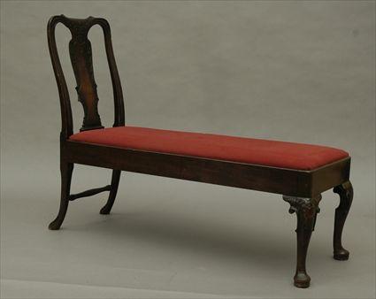 Appraisal: Queen Anne-Style Carved Mahogany Daybed x x in