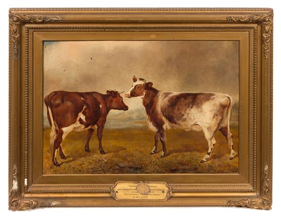 Appraisal: Sale Lot Artist Unknown British th Century Landscape with Cows