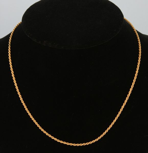 Appraisal: Tiffany k yellow gold necklace l oz dwt tw good