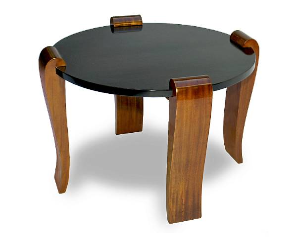 Appraisal: A French ebonized and mahogany low table circa The ebonized