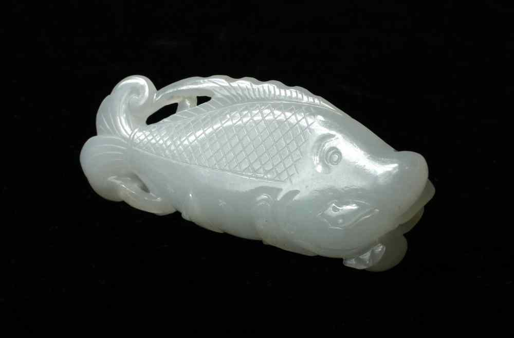 Appraisal: CARVED JADE FISH - Ch'ien Lung period - A D