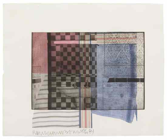 Appraisal: Robert Rauschenberg American - Faus color lithograph and photoengraving ULAE