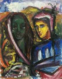 Appraisal: Elizabeth Vassilieff circa - Two Women oil on board together