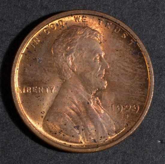 Appraisal: United States Lincoln bronze cent -S VDB MS- iridescent red-brown