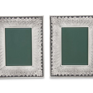 Appraisal: A Pair of Buccellati Silver Picture Frames Milan Second Half