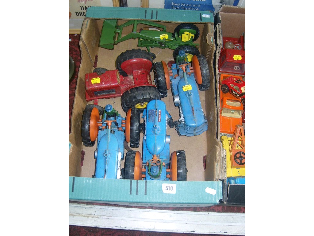 Appraisal: Five toy tractors including Tonka