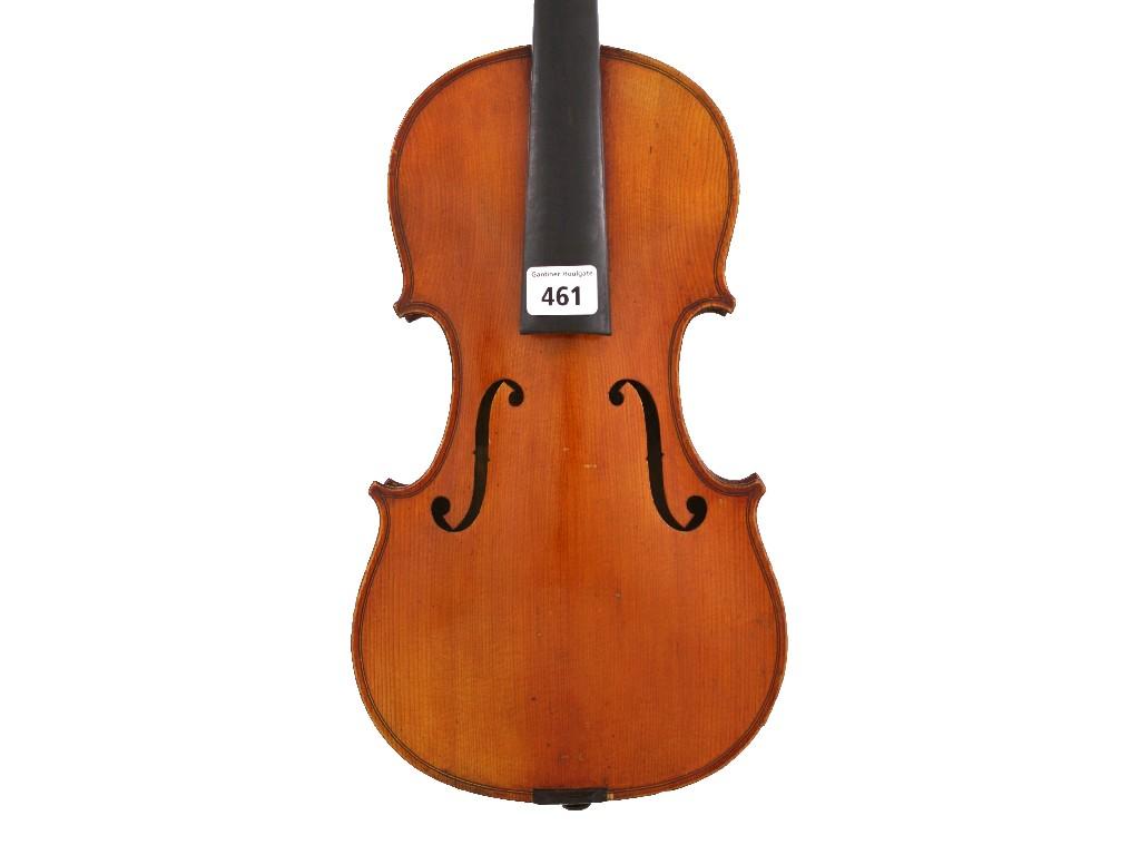 Appraisal: French violin labelled D'apres A Stradivarius and signed Blondelet no