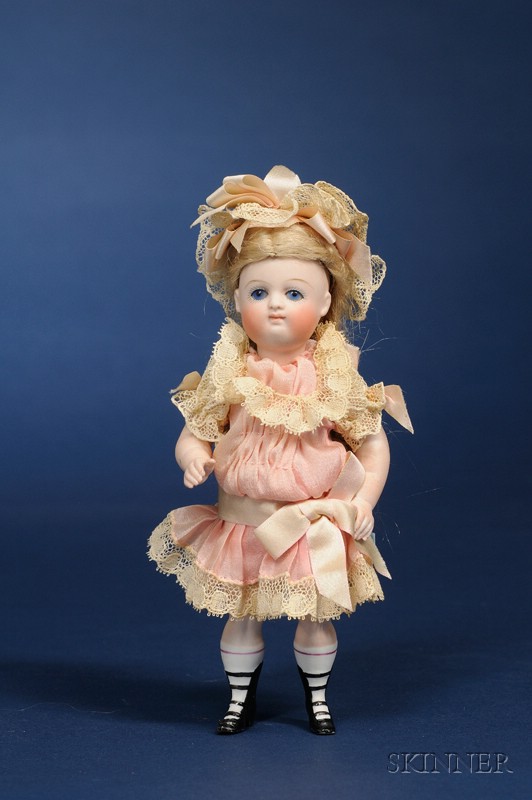 Appraisal: Kestner All-Bisque Doll impressed with kid-lined socket neck round face