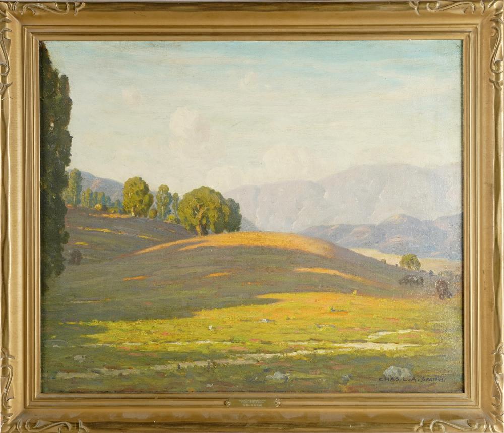 Appraisal: CHARLES LA SMITH - PEACEFULNESS oil on canvas signed lower