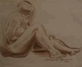 Appraisal: Vincent Brown - Seated Nude pastel signed and dated 'Vincent