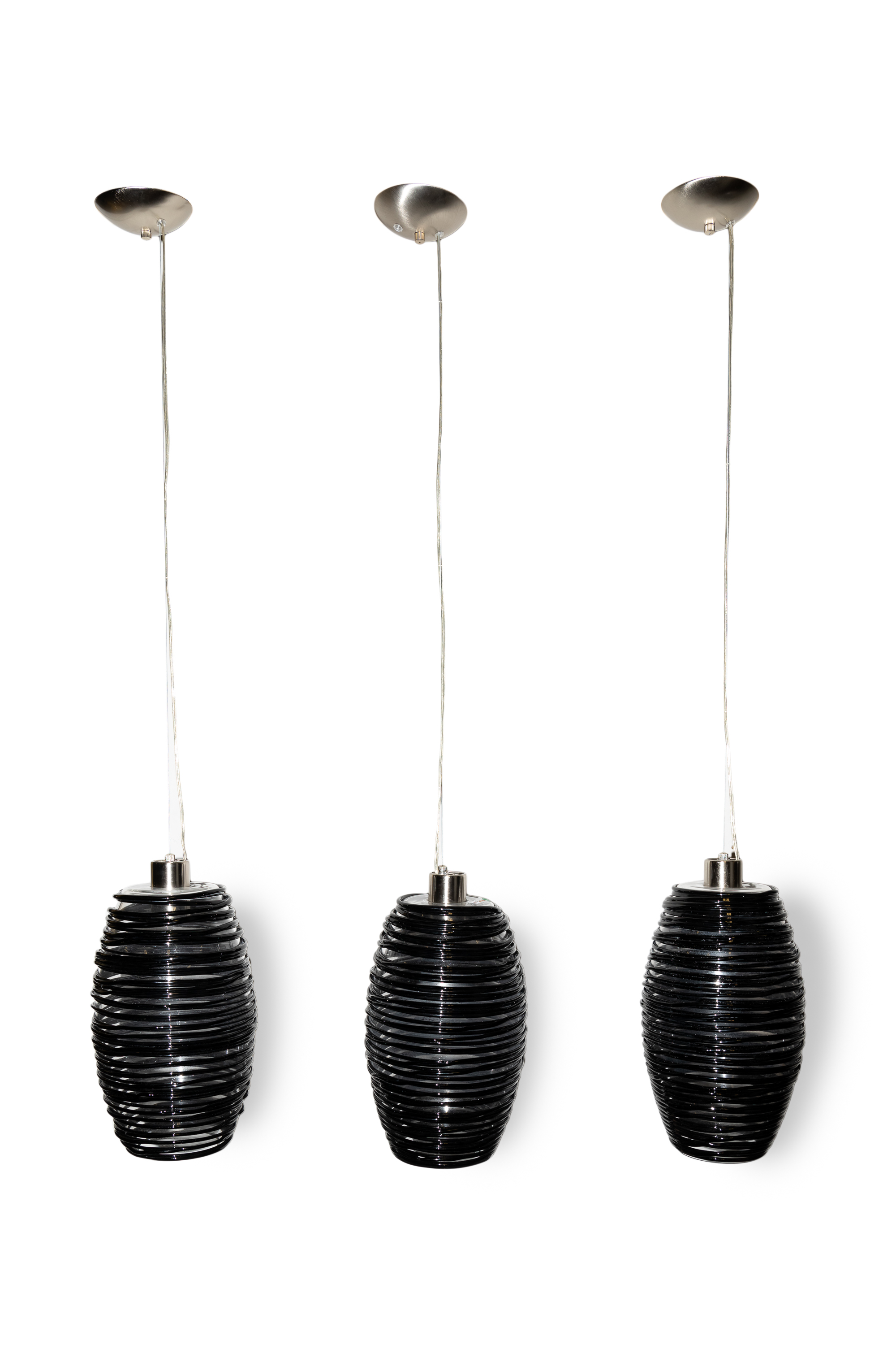 Appraisal: SET OF VISTOSI DAMASCO PENDANT LIGHTS Three Vistosi contemporary Damasco