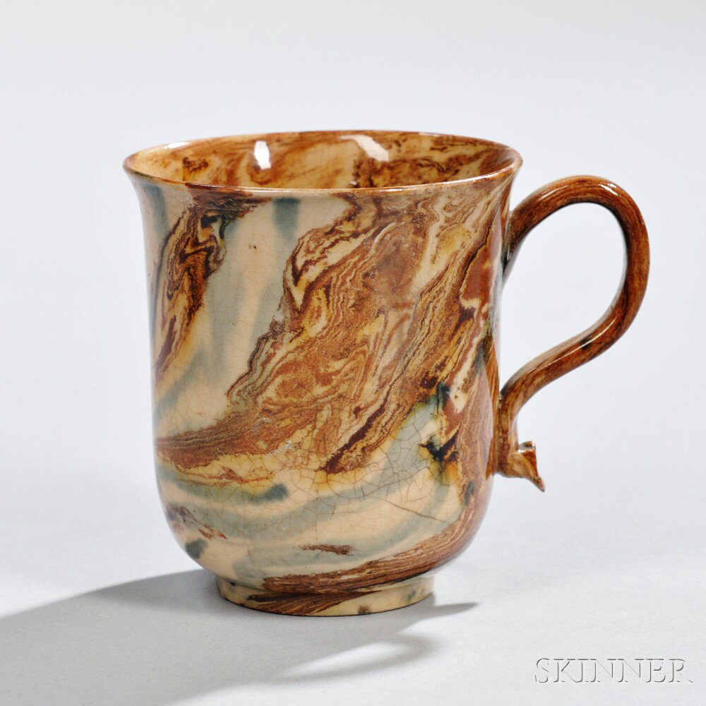 Appraisal: Staffordshire Solid Agate Coffee Cup England mid- th century with