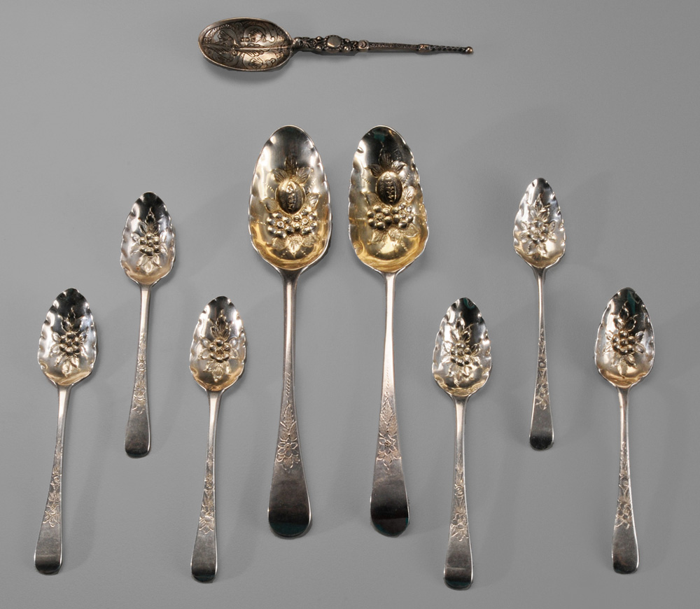 Appraisal: Group of English Silver Spoons late th early th century