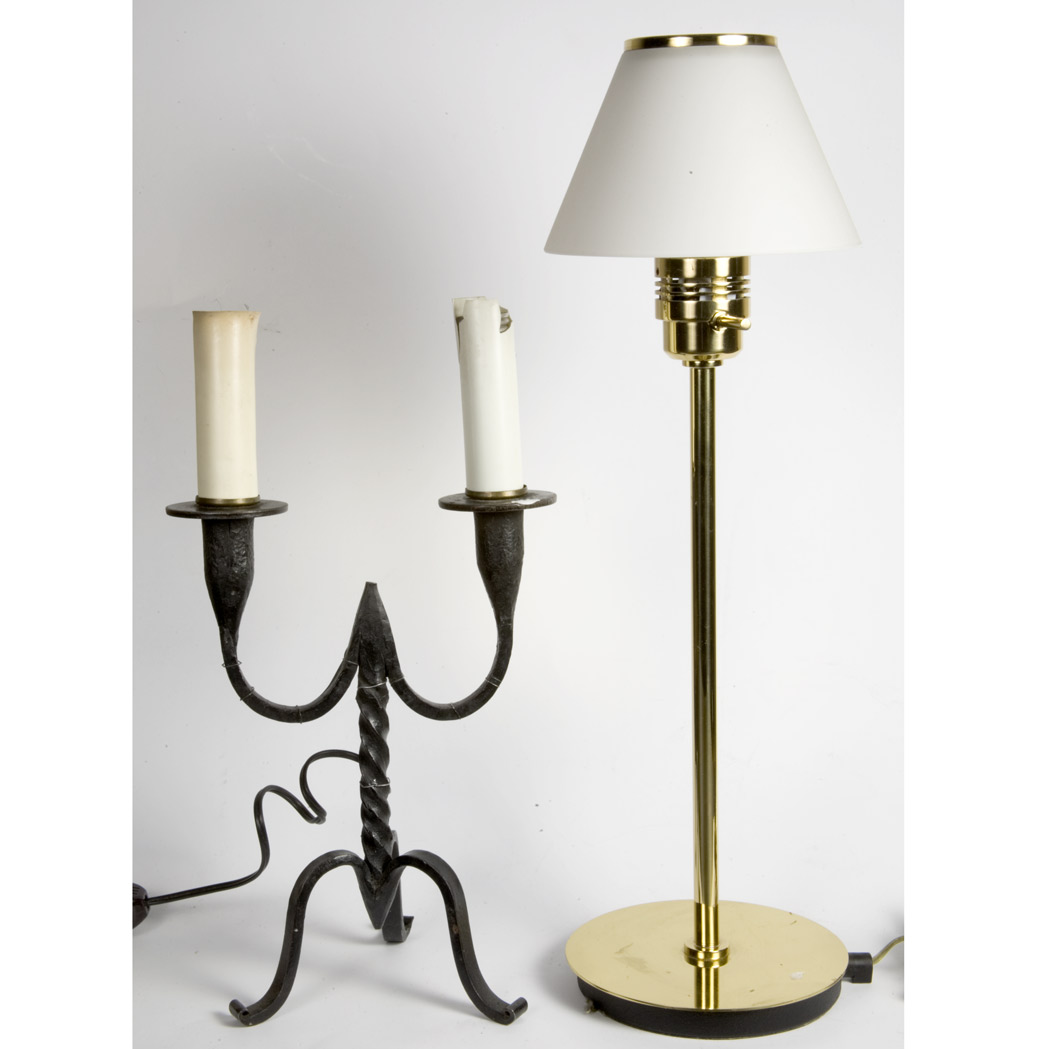 Appraisal: Group of Four Metal Lamps