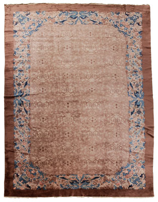 Appraisal: Large Hand-Woven Carpet Chinese early th century repeating endless knot