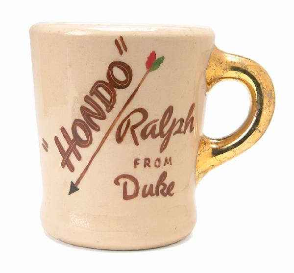 Appraisal: A John Wayne gifted mug from Hondo Warner Bros A