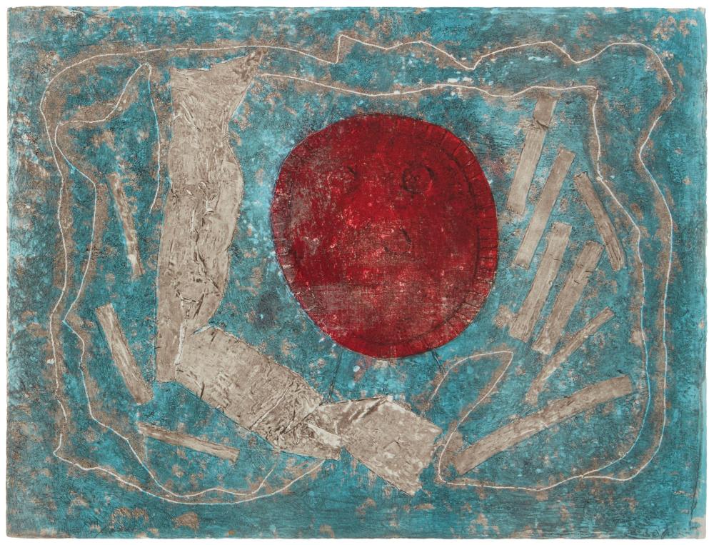 Appraisal: Rufino Tamayo - Mexican Sol Mixografia in colors on Arches