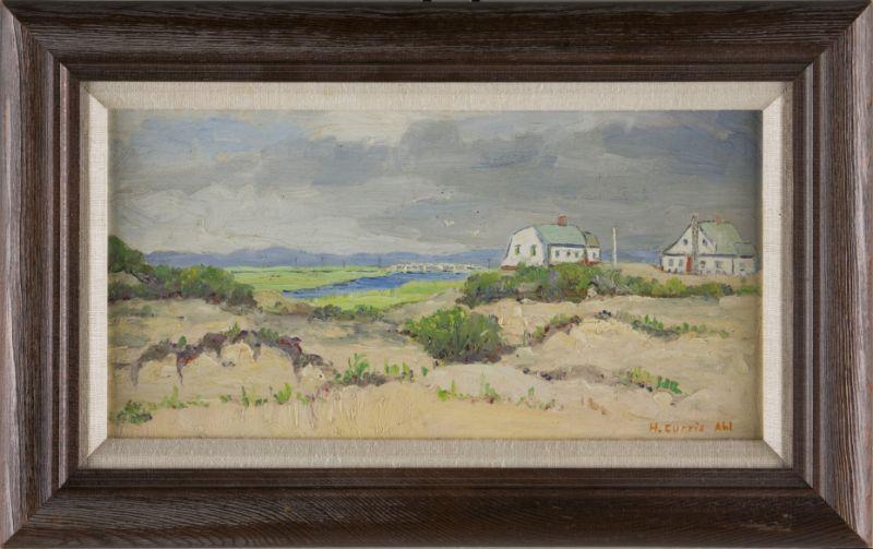 Appraisal: Henry Curtis Ahl MA - Beach Houses oil on board