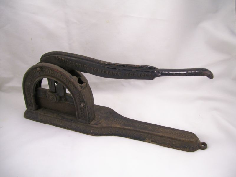 Appraisal: Lorillard's Tomahawk Tobacco Cutter Cast iron with blade Some original