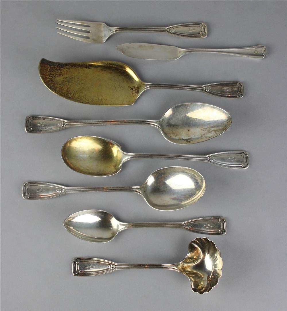 Appraisal: FIFTEEN TIFFANY CO SILVER 'ST DUNSTAN' PATTERN SERVING PIECES and