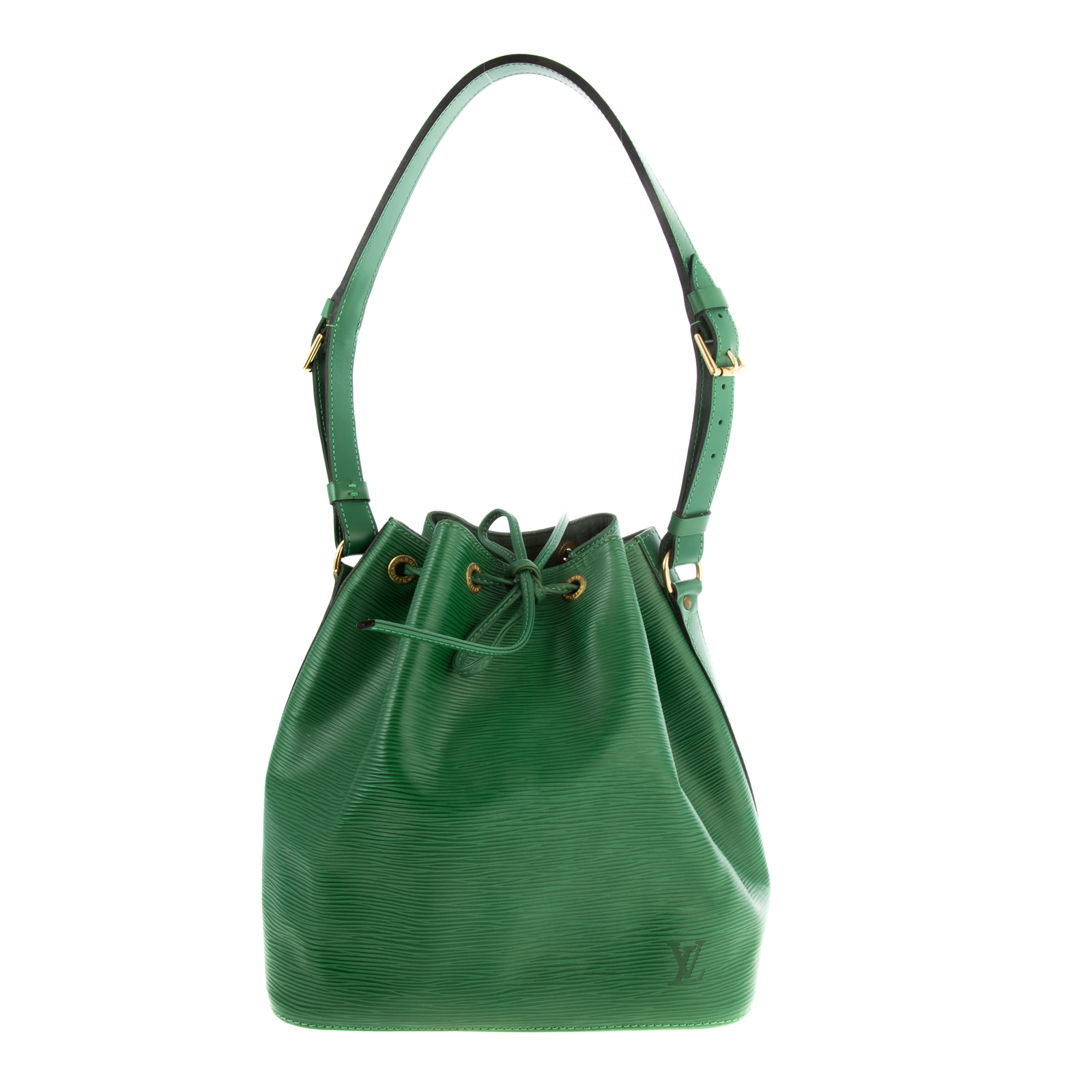 Appraisal: A LOUIS VUITTON EPI NOE PM A green Epi leather