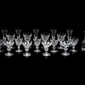 Appraisal: A Baccarat Harcourt Stemware Service th Century comprising water goblets