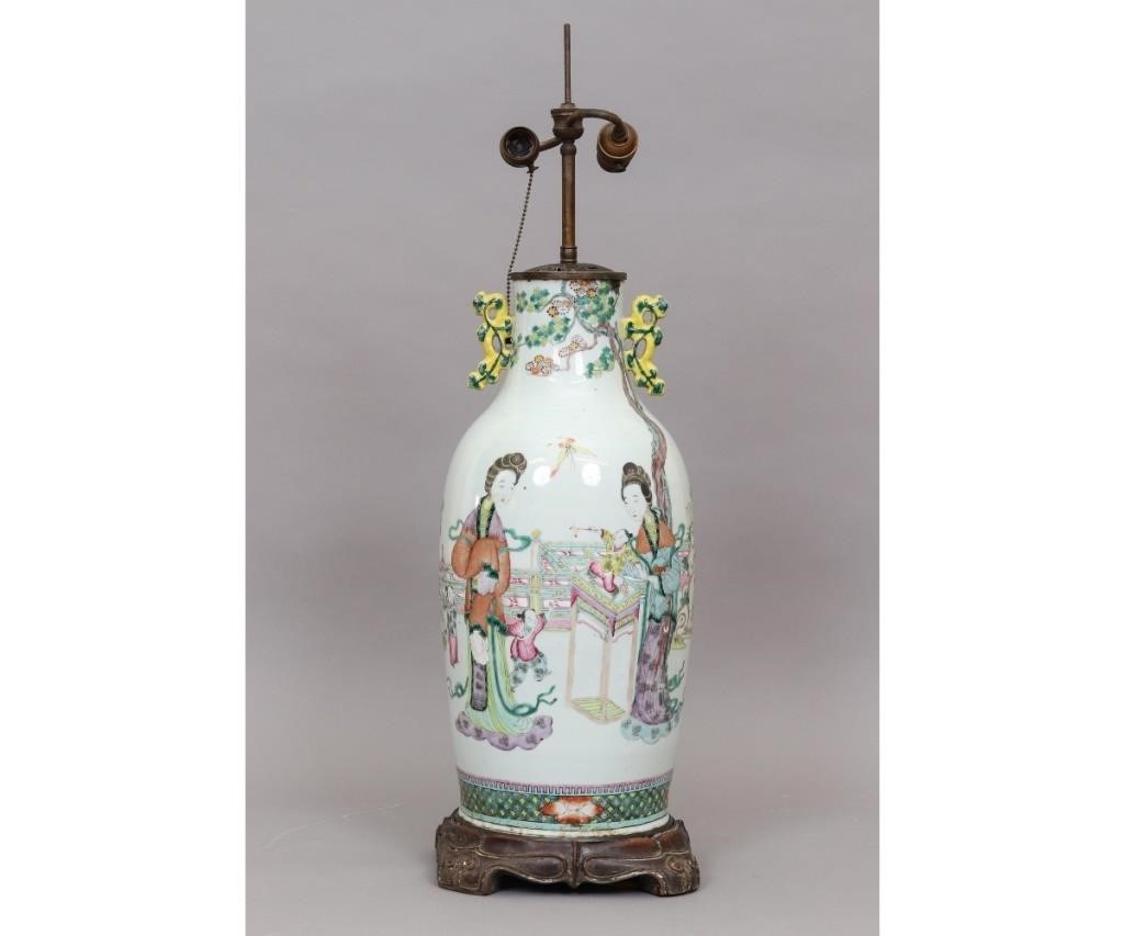 Appraisal: Massive Chinese porcelain urn th c converted to a table